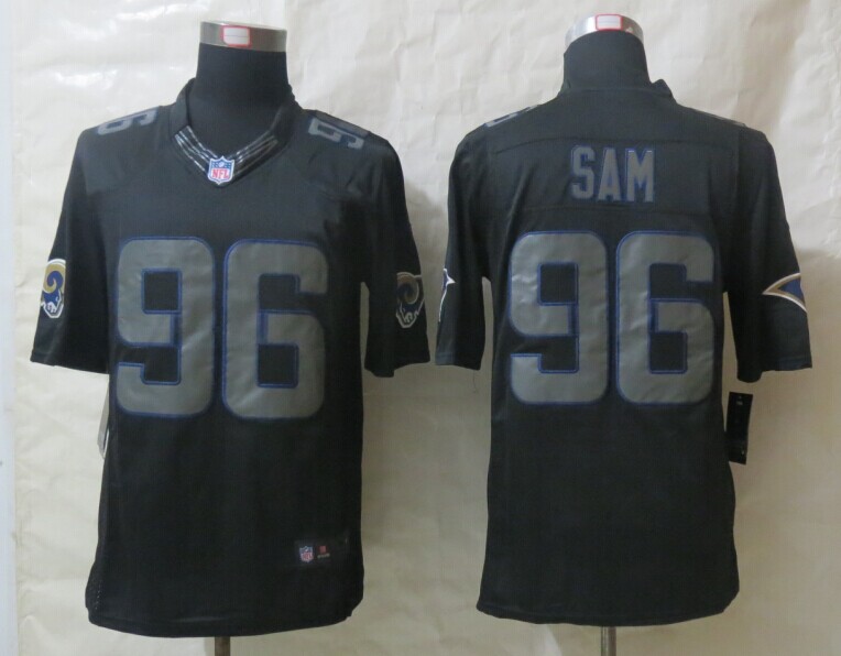 Nike Rams 96 Sam Impact Black Limited Jerseys