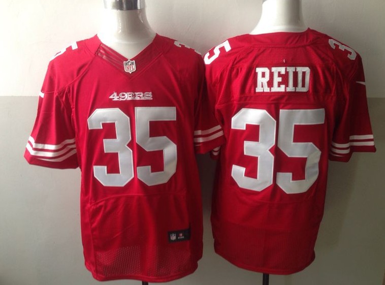 Nike 49ers 35 Reid Red Elite Jerseys