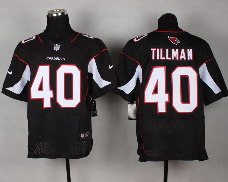 Nike Cardinals 40 Tillman Black Elite Jersey