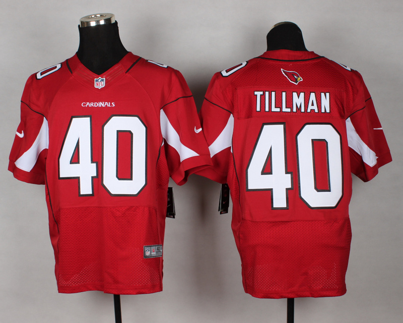 Nike Cardinals 40 Tillman Red Elite Jersey
