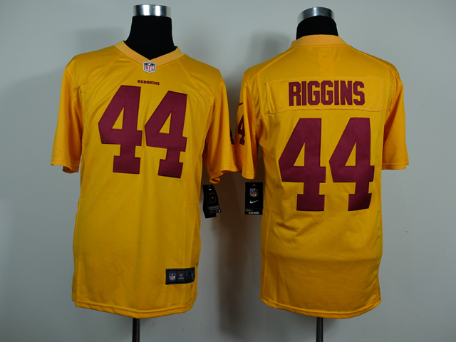 Nike Redskins 44 Riggins Yellow Game Jerseys