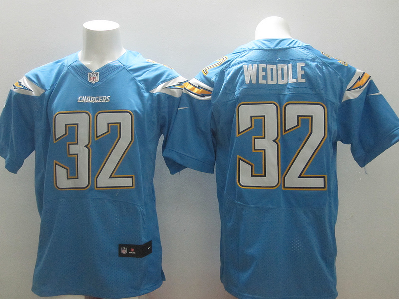 Nike Chargers 32 Weedle Light Blue New Elite Jerseys