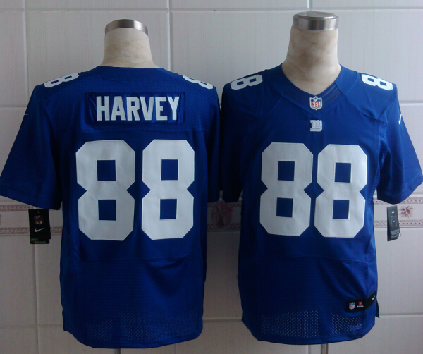 Nike Giants 88 Harvey Blue Elite Jerseys