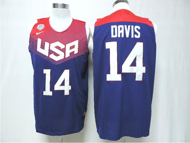 USA 14 Davis Blue 2014 Dream Team Jerseys