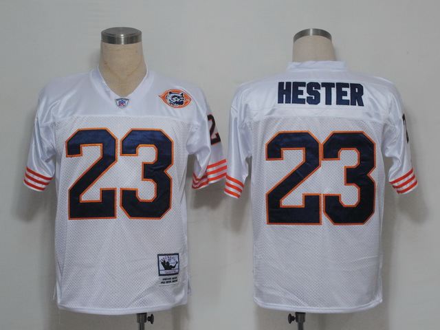 Bears 23 Hester White Big Number Throwback Jersey