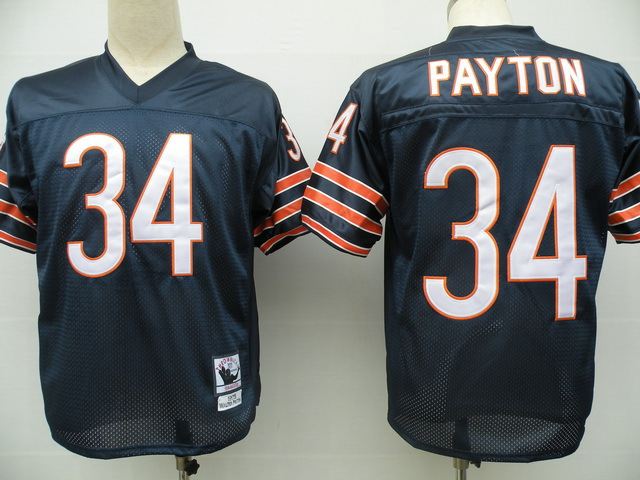 Bears 34 Payton Blue Throwback Jersey