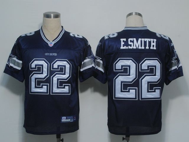 Cowboys 22 E Smith Blue Jersey