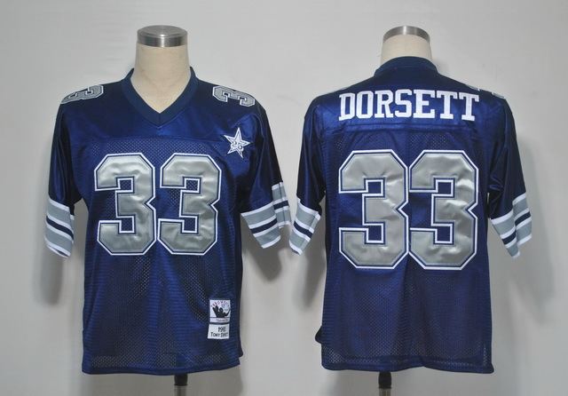Cowboys 33 Dorsett Blue Throwback Jersey