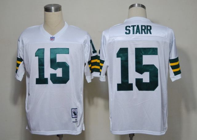 Packers Packers 15 Bart Starr White Throwback Jersey