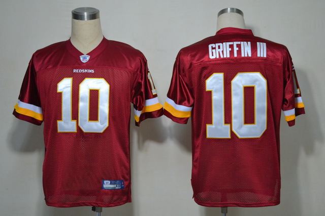 Redskins 10 Griffin III Red Jersey