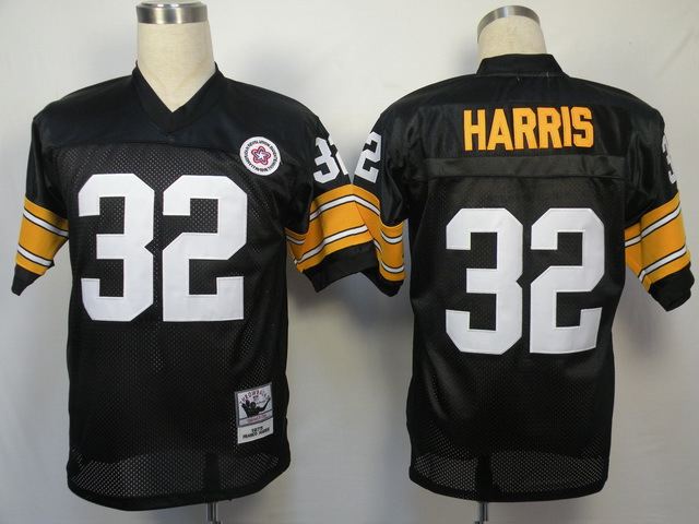 Steelers 32 Harris Black M&N Jersey