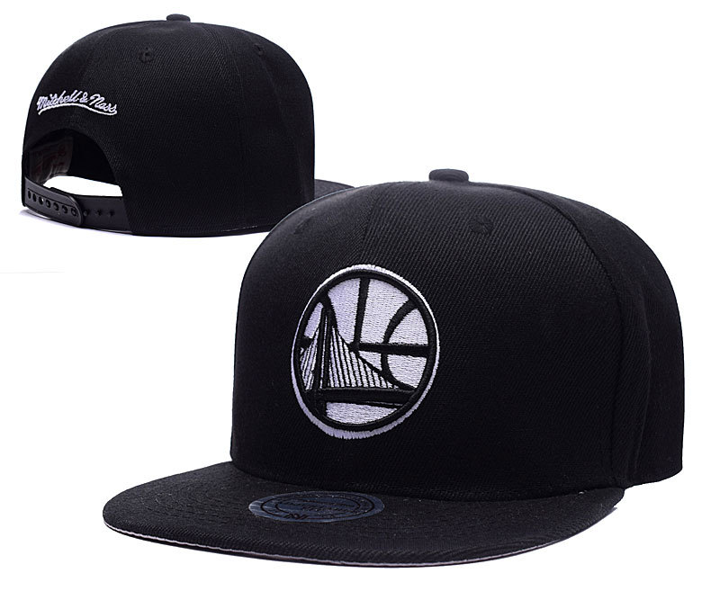 Warriors Team Logo Black Adjustable Hat LH