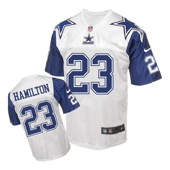 Nike Cowboys 23 Jakar Hamilton White Throwback Elite Jersey