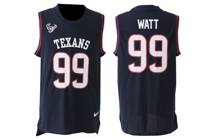 Nike Texans 99 J.J. Watt Navy Blue Player Name & Number Tank Top