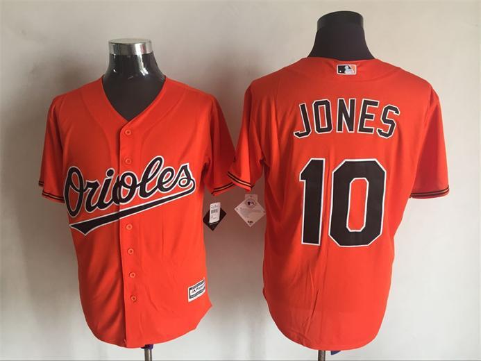 Orioles 10 Adam Jones Orange New Cool Base Jersey
