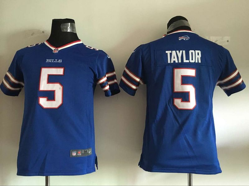 Nike Bills 5 Tyrod Taylor Blue Youth Game Jersey