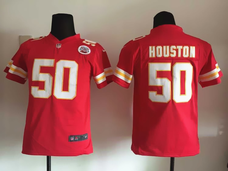 Nike Chiefs 50 Justin Houston Red Youth Game Jersey