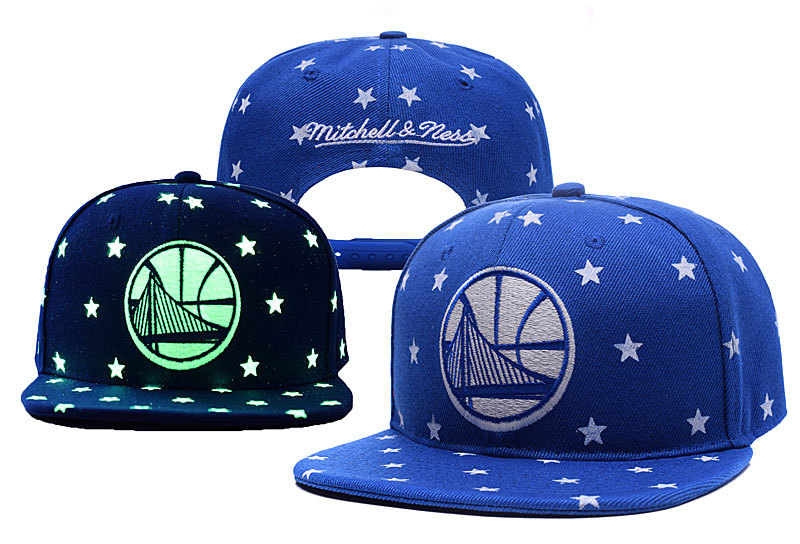 Warriors Blue Mitchell & Ness Adjustable Luminous Hat YD