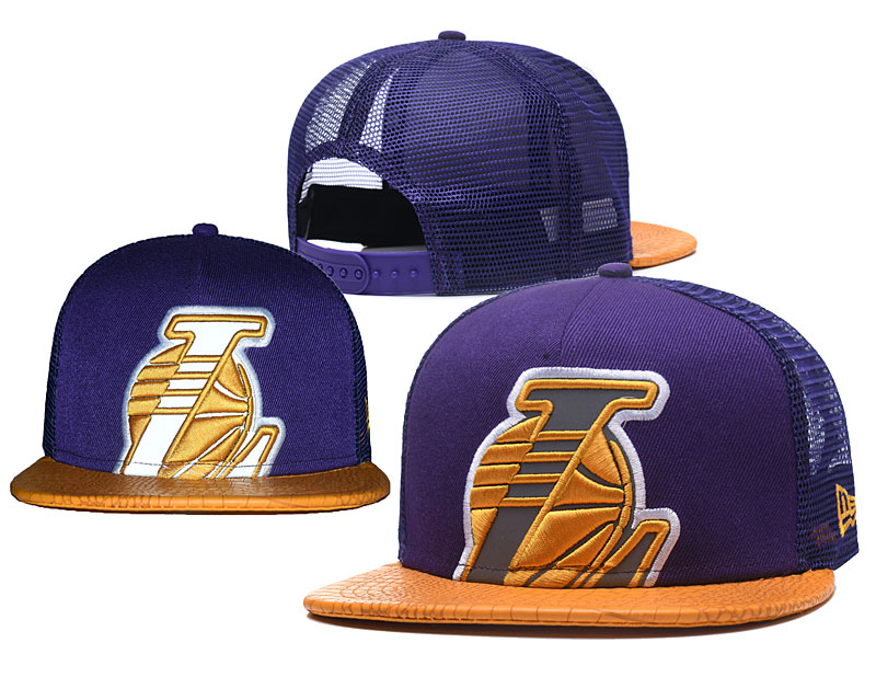 Lakers Big Logo Purple Adjustable Hat GS