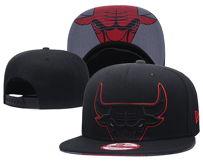 Bulls Fresh Logo Black Adjustable Hat GS