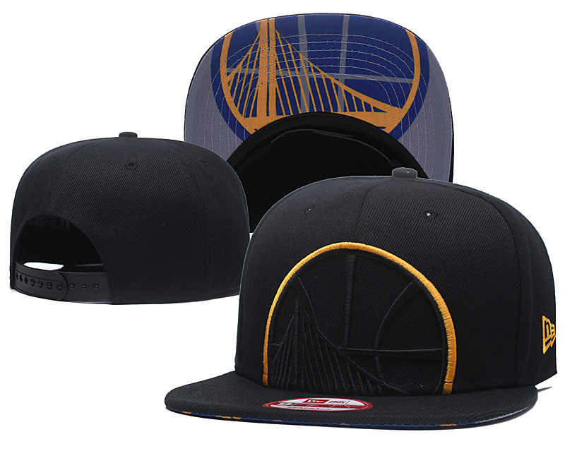 Warriors Team Logo Black Adjustable Hat GS