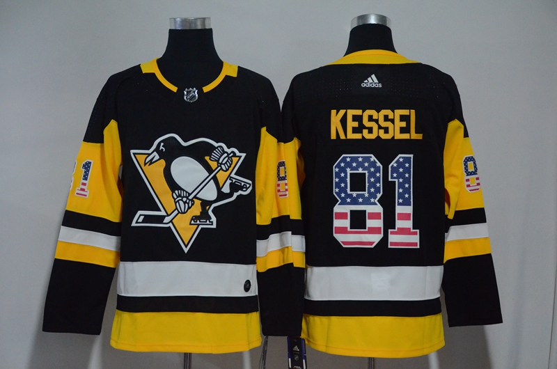 Penguins 81 Phil Kessel Black USA Flag Adidas Jersey
