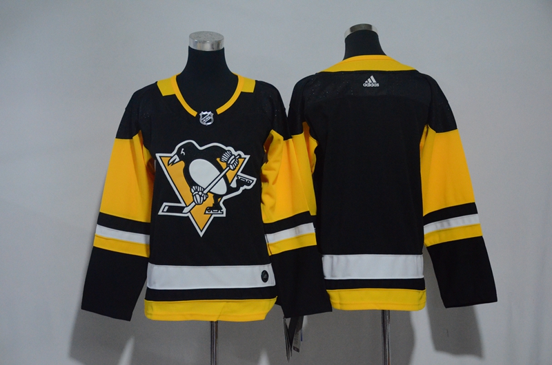 Penguins Blank Black Youth Adidas Jersey