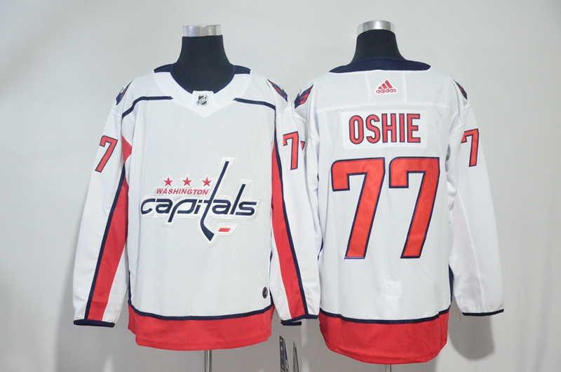 Capitals 77 T.J. Oshie White Adidas Jersey