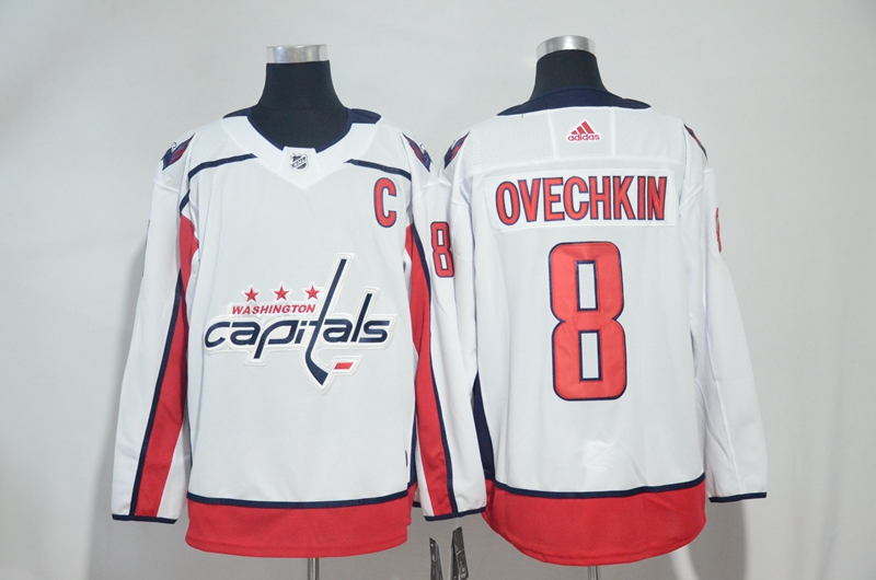 Capitals 8 Alexander Ovechkin White Adidas Jersey