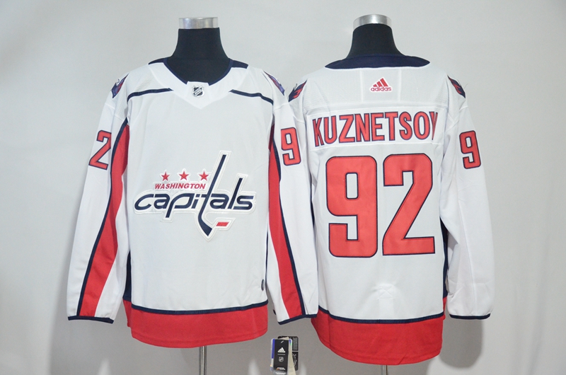 Capitals 92 Evgeny Kuznetsov White Adidas Jersey
