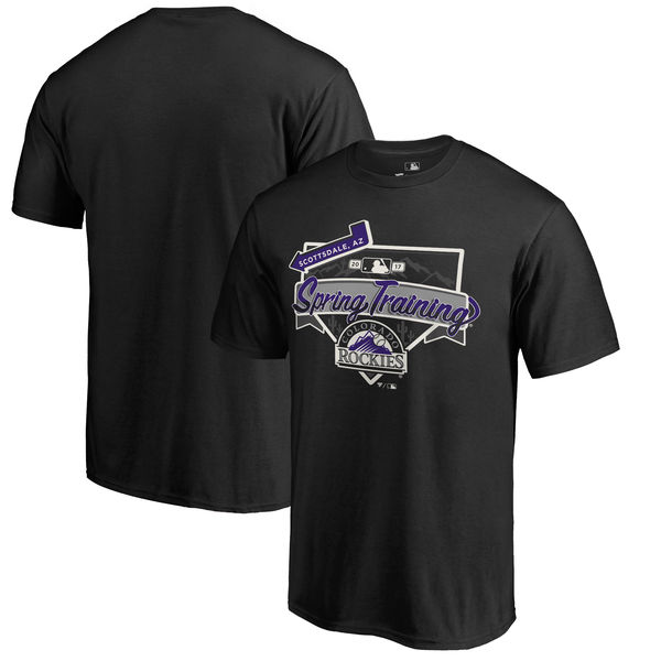 Colorado Rockies Fanatics Branded 2017 MLB Spring Training Team Logo Big & Tall T Shirt Black