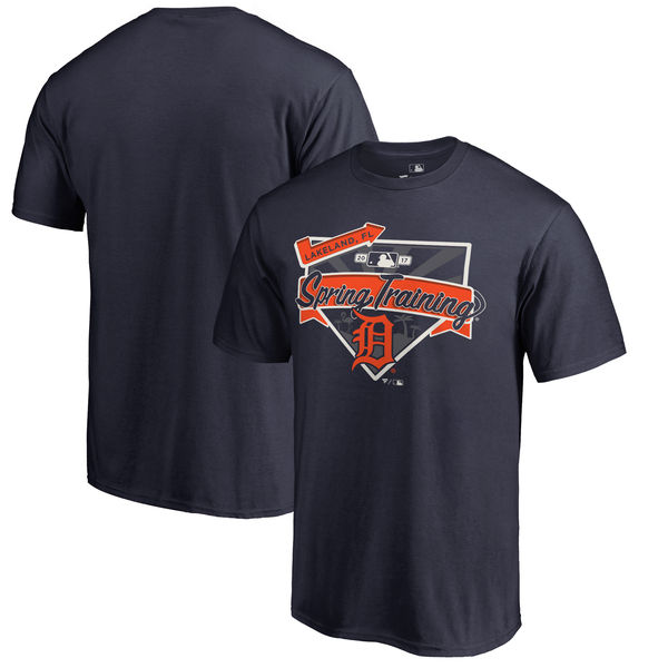 Detroit Tigers Fanatics Branded 2017 MLB Spring Training Logo T Shirt Navy