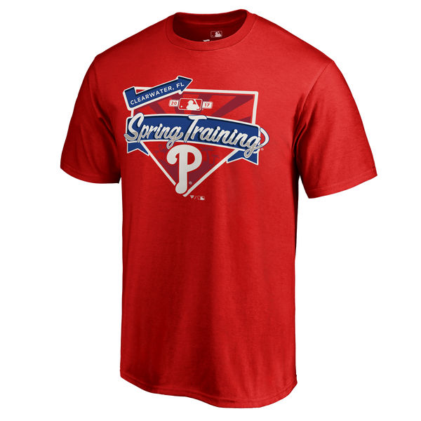 Philadelphia Phillies Fanatics Branded 2017 MLB Spring Training Team Logo Big & Tall T Shirt Red
