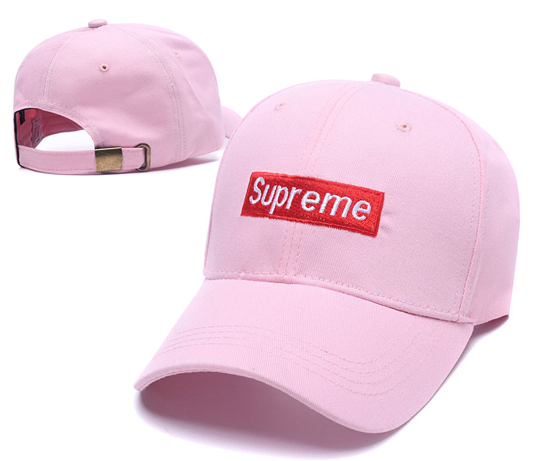 Supreme Fresh Logo Pink Fashion Peaked Adjustable Hat SG