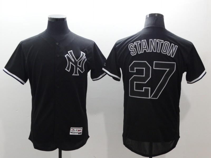 Yankees 27 Giancarlo Stanton Black Flexbase Jersey