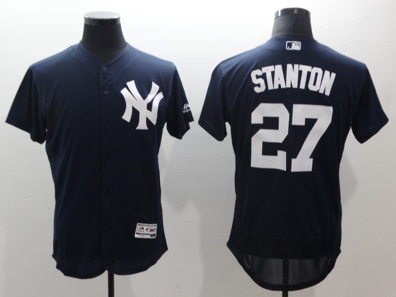 Yankees 27 Giancarlo Stanton Navy Flexbase Jersey