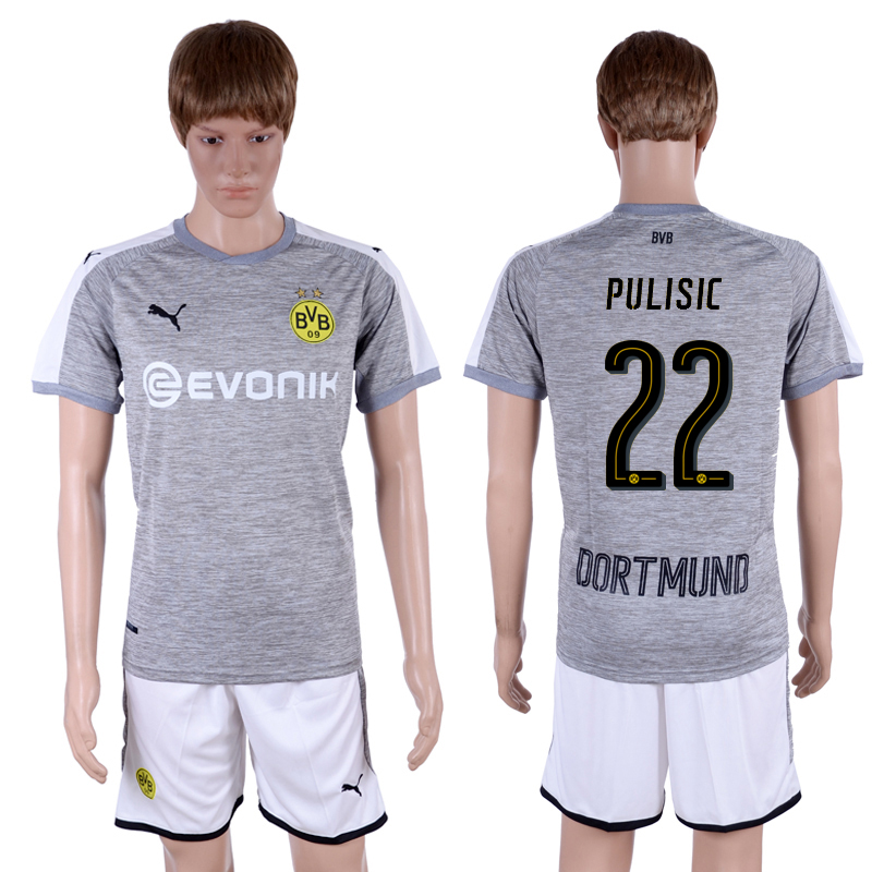 2017-18 Dortmund 22 PULISIC Third Away Soccer Jersey