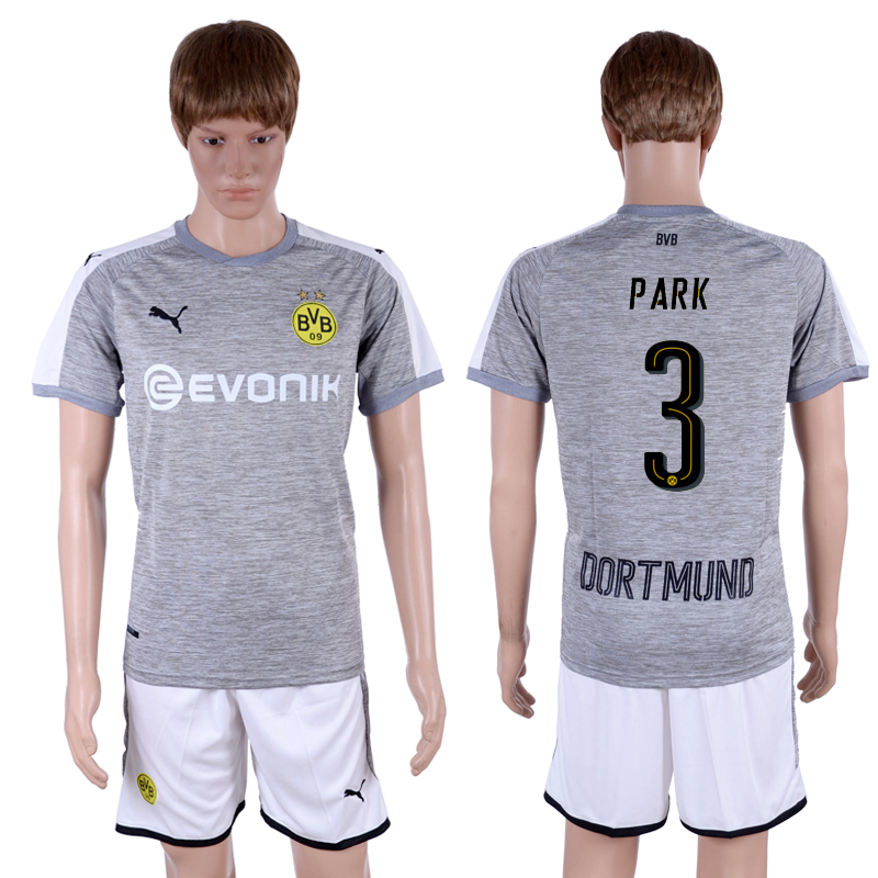 2017-18 Dortmund 3 PARK Third Away Soccer Jersey