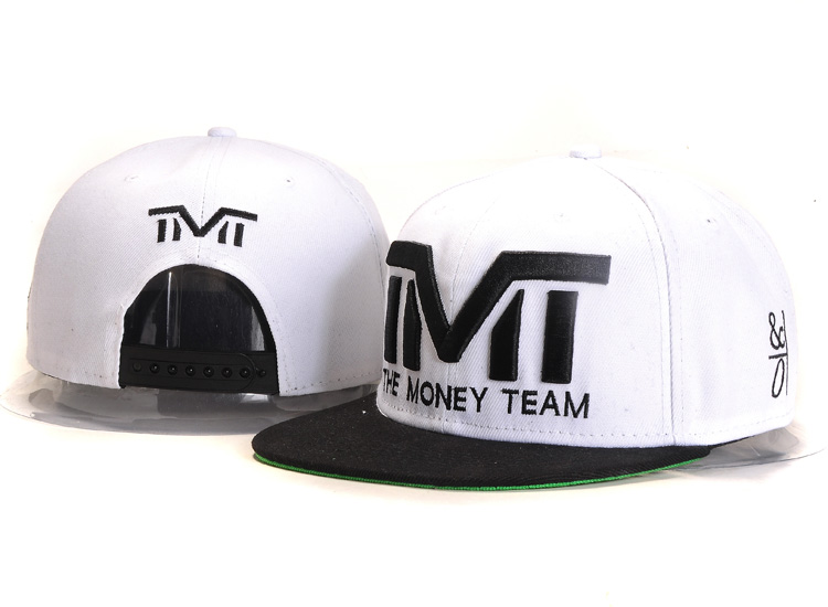 The Money Team Black Classic Logo White Adjustable Hat GS