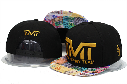 The Money Team Gold Logo Black Adjustable Hat GS