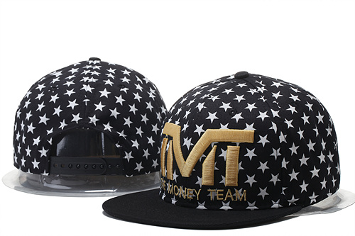 The Money Team Gold Logo Black With Stars Adjustable Hat GS