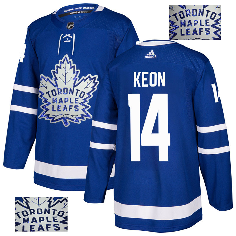 Maple Leafs 14 Dave Keon Blue Glittery Edition Adidas Jersey