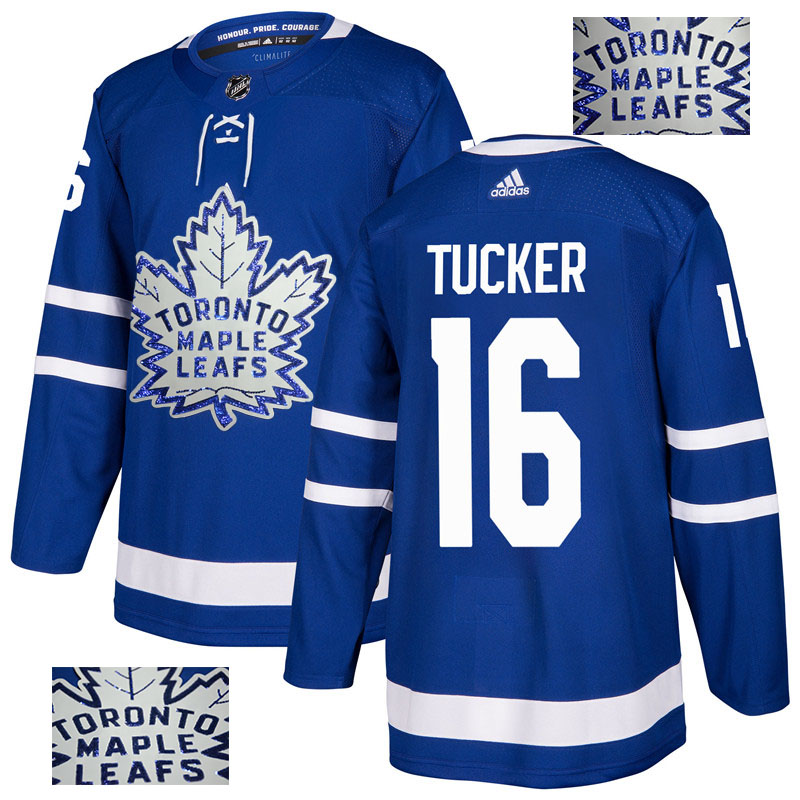 Maple Leafs 16 Darcy Tucker Blue Glittery Edition Adidas Jersey