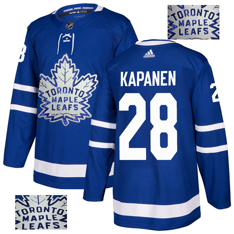Maple Leafs 28 Kasperi Kapanen Blue Glittery Edition Adidas Jersey