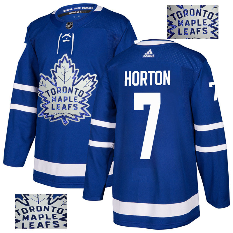Maple Leafs 7 Nathan Horton Blue Glittery Edition Adidas Jersey