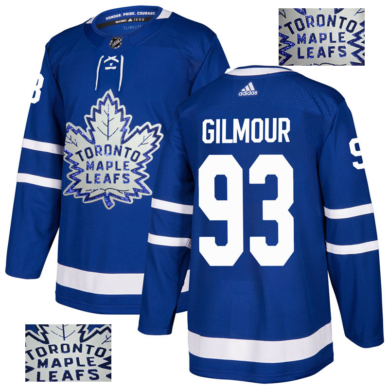 Maple Leafs 93 Doug Gilmour Blue Glittery Edition Adidas Jersey