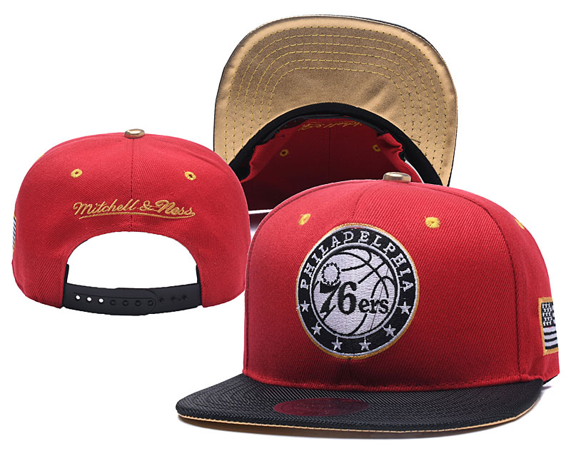 76ers Team Logo Mitchell & Ness Adjustable Hat YD