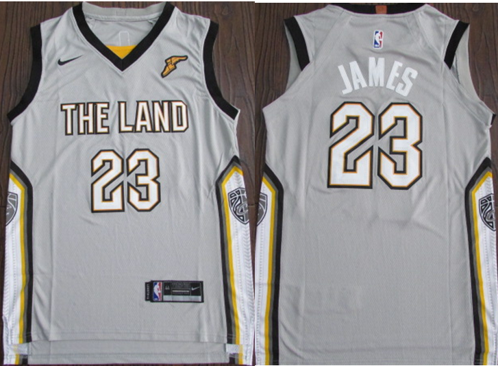 Cavaliers 23 Lebron James Silver City Edition Nike Authentic Jersey