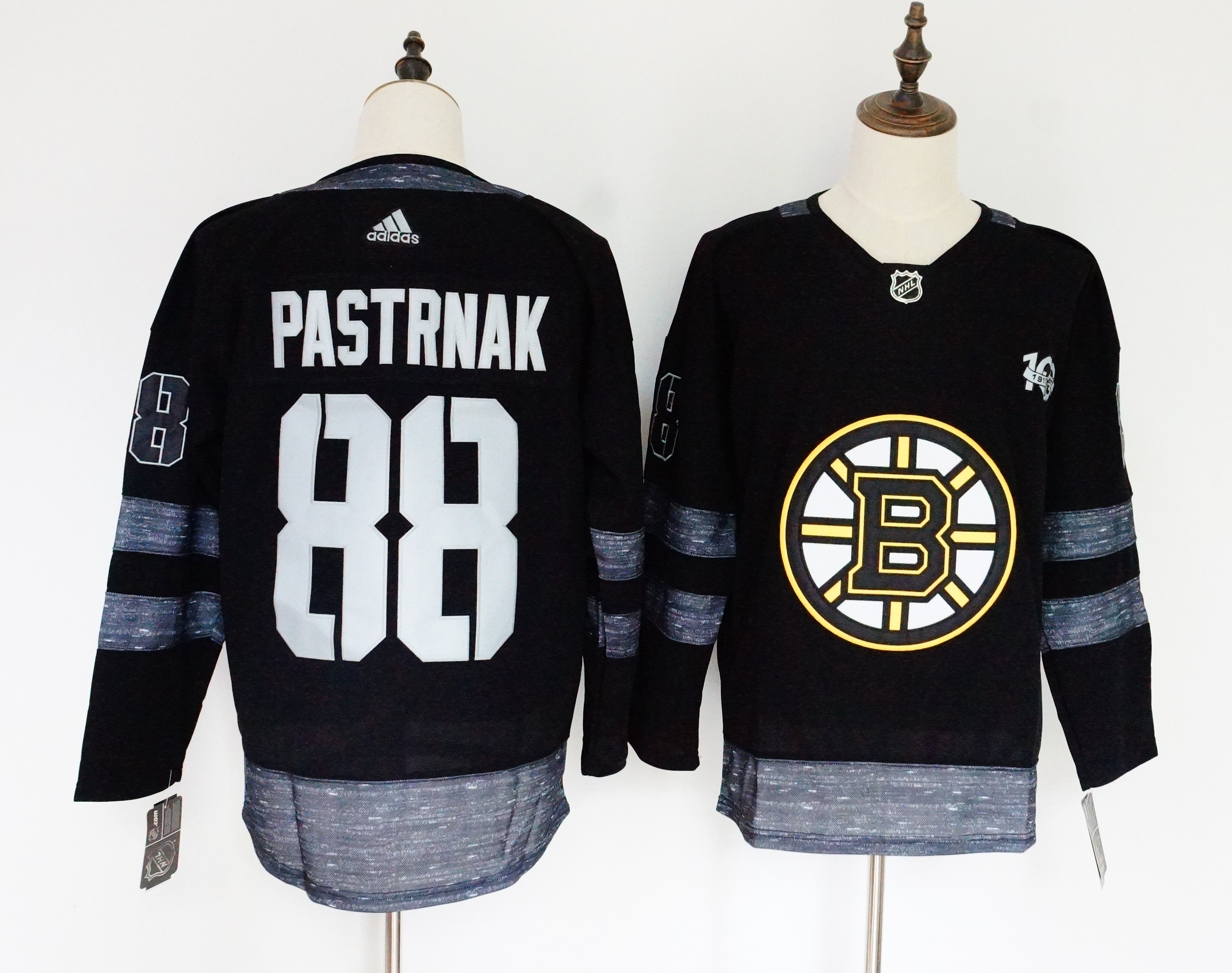 Bruins 88 David Pastrnak Black 1917-2017 100th Anniversary Adidas Jersey