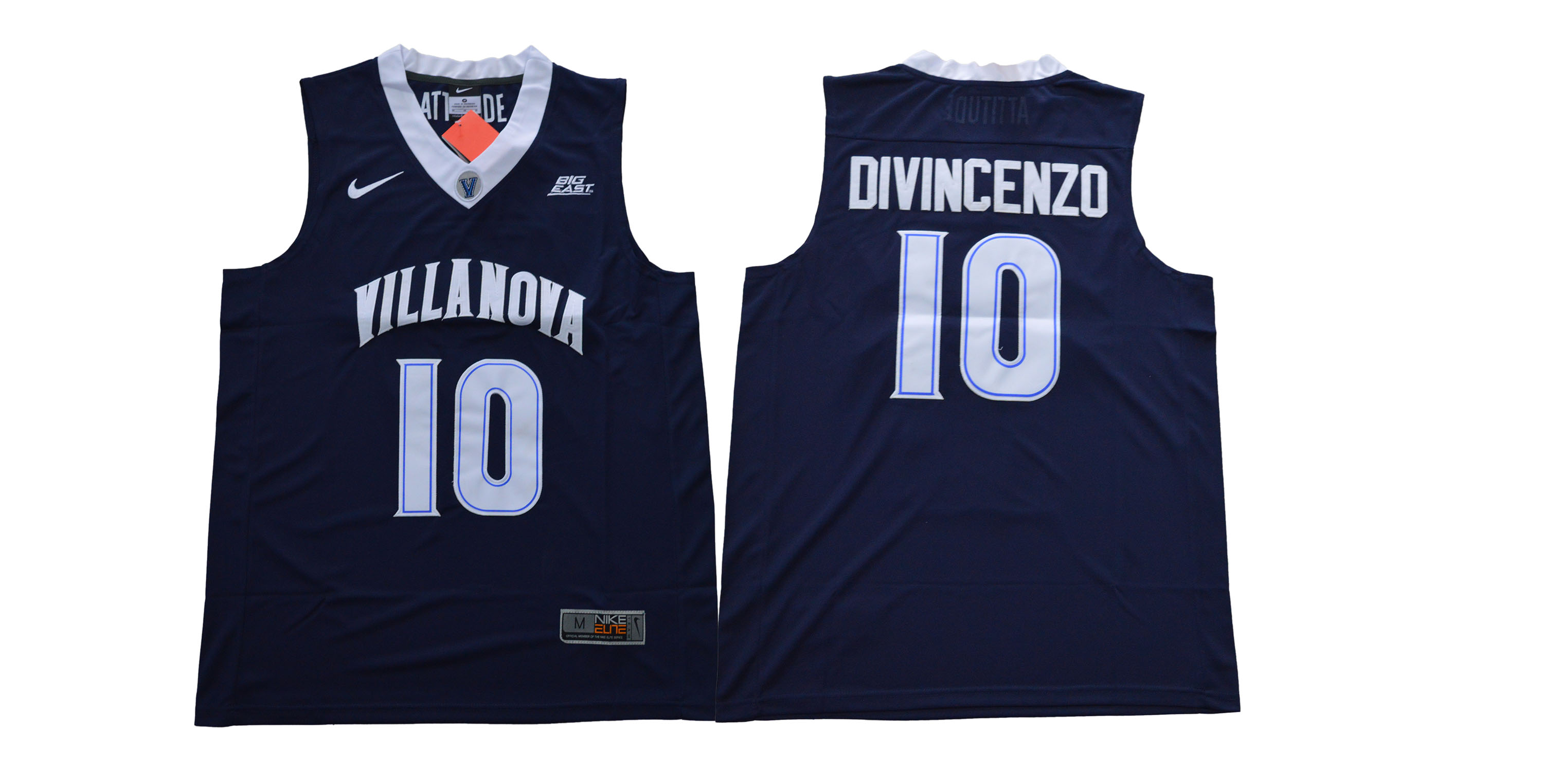 Villanova Wildcats 10 Donte DiVincenzo Navy College Basketball Jersey